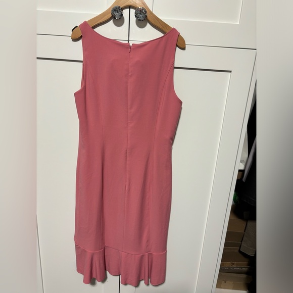 White House Black Market Flounce coral dress size 10 NWT’s - Picture 5 of 13